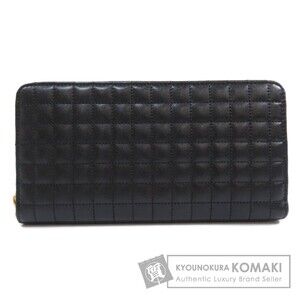 Celine Stitch Motif Long Wallet Calfskin